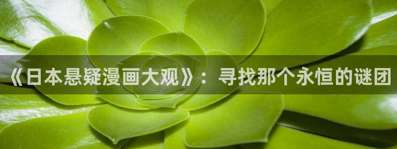 omofun.cim：《日本悬疑漫画大观》：寻找那个永恒的谜团
